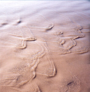 Close-up on some of the sand-water rolls